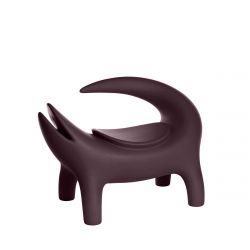 Fauteuil Lounge Kroko, marron chocolat, Slide Design, L100 x P60 x H74 cm