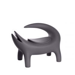 Fauteuil Lounge Kroko, gris éléphant, W 60 x D 110 x H 74, Slide Design