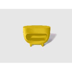 Comptoir bar multifonctionnel Splay jaune safran, Slide Design, L130 x P70 x H98 cm