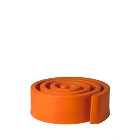 Banc spiral Summertime orange citrouille, Slide Design, L129 x P120 x H43 cm