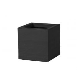 Pot de fleur carré Quadra, noir, Slide Design, L x 45, D x 45, H x46