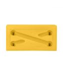 Pot de fleur rectangle Quadra, jaune safran, Slide Design, L x 90, D x 45, H x46