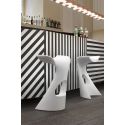 Tabouret de bar design Koncord, Slide Design gris tourterelle, hauteur d'assise 70 cm