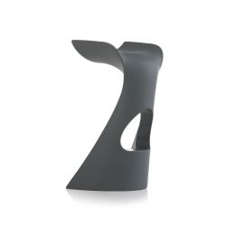 Tabouret de bar design Koncord, Slide Design gris éléphant, hauteur d'assise 70 cm