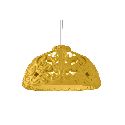 Lustre baroque Dame of Love jaune safran, Slide design, D 100 x H 54 cm