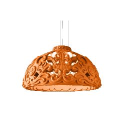 Lustre baroque Dame of Love orange, Slide design, D 100 x H 54 cm