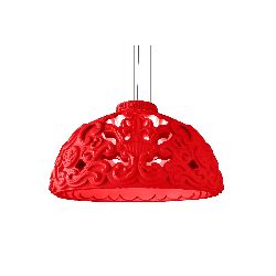 Lustre baroque Dame of Love rouge, Slide design, D 100 x H 54 cm