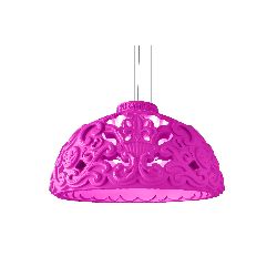 Lustre baroque Dame of Love fuchsia, Slide design, D 100 x H 54 cm