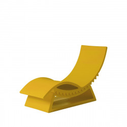 Chaise longue et table basse Tic Tac, Slide Design jaune safran