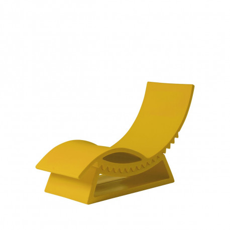 Chaise longue et table basse Tic Tac, Slide Design jaune
