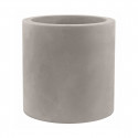 Grand pot Cylindrique taupe, simple paroi, Vondom, Diamètre 80 x Hauteur 80 cm