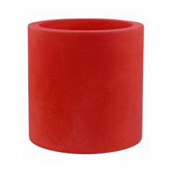 Grand pot Cylindrique rouge, double paroi, Vondom, Diamètre 80 x Hauteur 80 cm