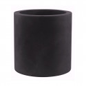 Grand pot Cylindrique noir, simple paroi, Vondom, Diamètre 80 x Hauteur 80 cm