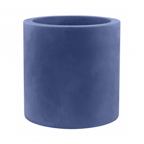 Grand pot Cylindrique bleu marine, simple paroi, Vondom, Diamètre 80 x Hauteur 80 cm