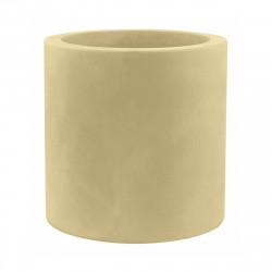 Grand pot Cylindrique beige, double paroi, Vondom, Diamètre 80 x Hauteur 80 cm
