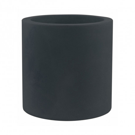 Grand pot Cylindrique gris anthracite, simple paroi, Vondom, Diamètre 80 x Hauteur 80 cm