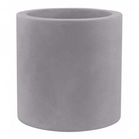 Pot Cylindre diamètre 50 x hauteur 50 cm, simple paroi, Vondom gris argent