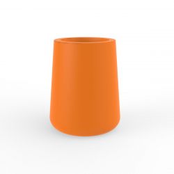 Pot de fleur cylindrique Ulm simple paroi, orange, Vondom, 49x49x60 cm