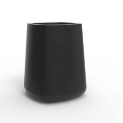 Pot carré Ulm simple paroi, noir, Vondom, 61x61x75 cm