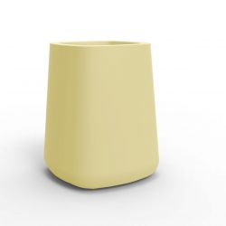 Pot carré Ulm simple paroi, crème, Vondom, 61x61x75 cm
