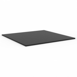 Set de 2 plateaux de table Vondom noir,bordure noir Carré, 59x59 cm
