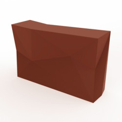 Banque d\'accueil Origami, élément droit, Proselec bronze Mat