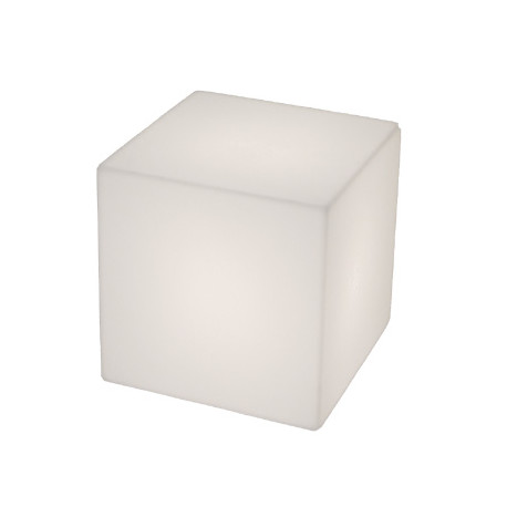 Tabouret lumineux Cubo Out, Slide Design blanc 50 cm