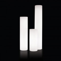 Colonne lumineuse Cilindro Out, Slide Design blanc Diamètre 130 cm