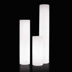 Colonne lumineuse Fluo In, Slide Design blanc, Hauteur 80 cm