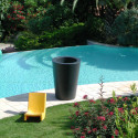 Grand X-pot noir, Slide Design noir Hauteur 120 cm