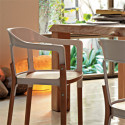 Chaise design Steelwood Magis blanc, bois clair