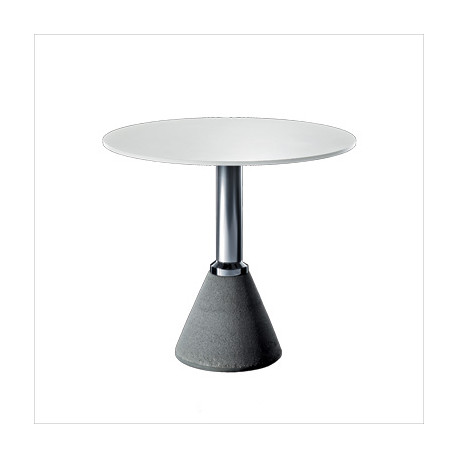 Table One, Magis blanc, structure argent diamètre 79 cm