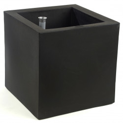 Pot Cubo 50 cm, double paroi, avec réserve d\'eau, Vondom noir