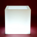 Pot Cube lumineux Leds Blancs, 50x50x50 cm, Vondom