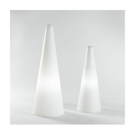Cône lumineux Cono In Slide design blanc Hauteur 150 cm