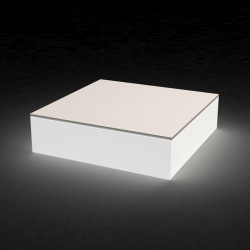 Table basse lumineuse Quadrat, Vondom blanc Grand modèle