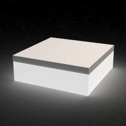 Pouf Quadrat lumineux, Vondom blanc Modèle moyen