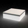 Pouf Quadrat lumineux, Vondom blanc Modèle moyen