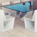 Table Rest, Vondom, plateau blanc Full White, Longueur 300 cm