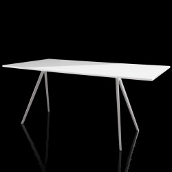 Baguette, grande table à manger design, Magis blanc 205x85 cm