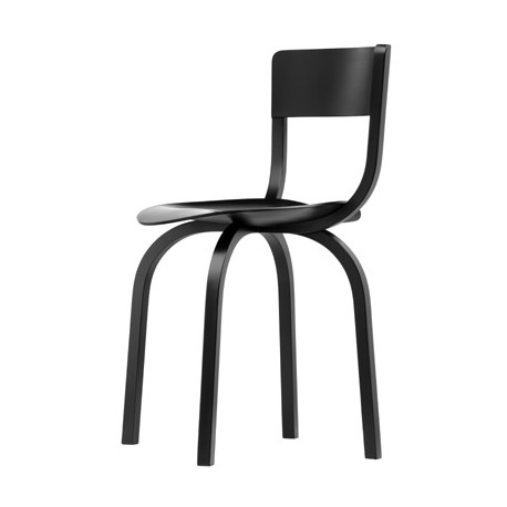 404 Chaise design en bois, Thonet noir laqué