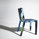 Chaise en jeans recyclés Rememberme, Casamania bleu