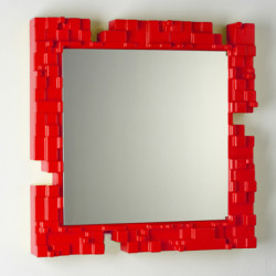 Miroir mural Pixel, Slide Design rouge