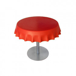 Fizzz, table basse ronde design, Slide Design rouge