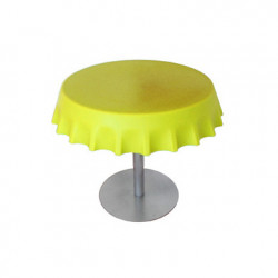 Fizzz, table basse ronde design, Slide Design jaune