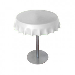Fizzz, table medium ronde design diamètre 70 cm, Slide Design blanc