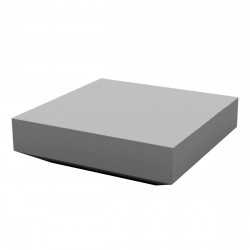 Table basse design carrée Vela, Vondom gris acier