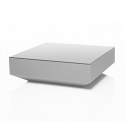 Table basse design carrée Vela, Vondom, 100x100xH30cm, blanc