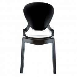 Lot de 4 chaises design Queen 650, Pedrali noir