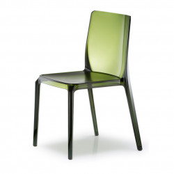 Blitz 640 chaise, Pedrali vert transparent